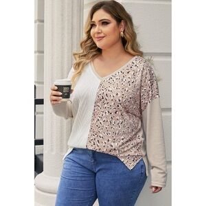 Leopard Patchwork Top